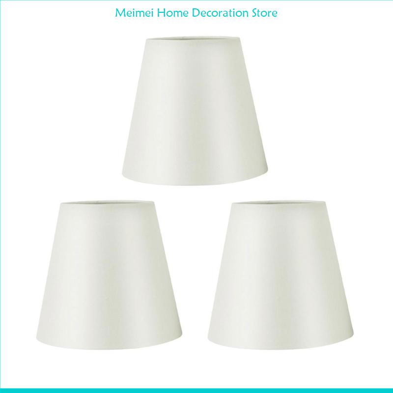 Pack H7BF 3 petites lampes Clip sur les housses lampe Éclairage accessoire PVC Texture tissu pour lustre: Beige
