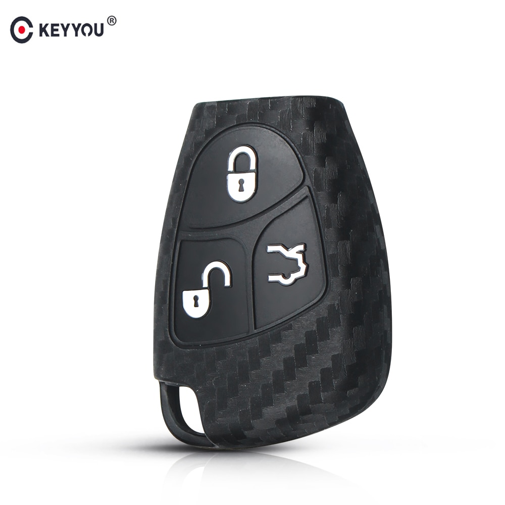 Keyyou Auto Silicone Key Cover Case Shell Voor Mercedes Benz W203 W211 Clk C180 E200 Amg C S Klasse sleutelhanger Houder Accessoires