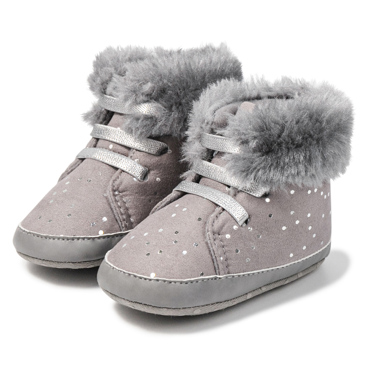 KIDSUN Winter Neue Baby Booties Junge Mädchen Stiefel Baumwolle Weiche-Sohle Nicht-Unterhose Warme Kleinkind Erste Wanderer Kleinkind Krippe Schuhe: grau / 13-18 Monate