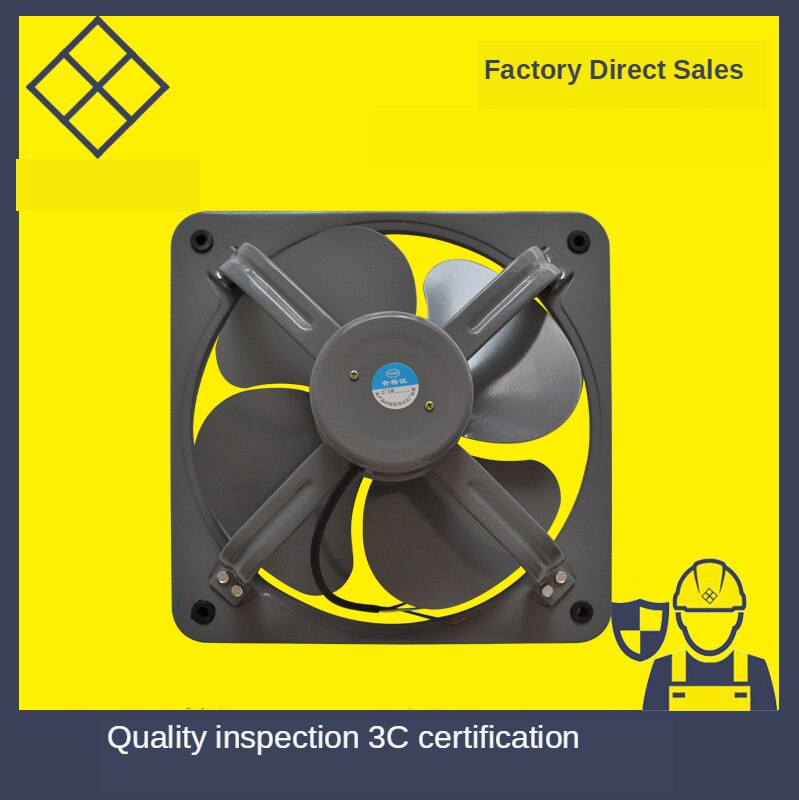 12 inch Powerful Industrial Ventilation Extractor Metal Axial Exhaust Commercial Air Blower Fan for Kitchen Bedroom