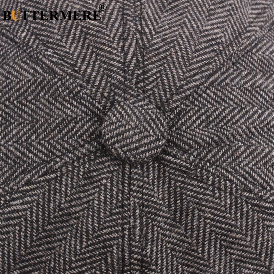 Buttermere krantenjongenspet gatsby, katoenen visgraatpet voor heren en dames, britse geruite baret, platte pet, verstelbare britse casual chauffeurspet