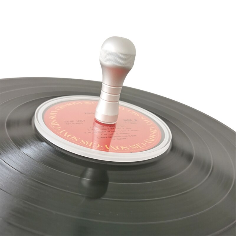 LP-Abrazadera para limpiador de discos de vinilo, mango de aluminio, Protector de etiquetas de registro, herramienta de limpieza acrílica impermeable