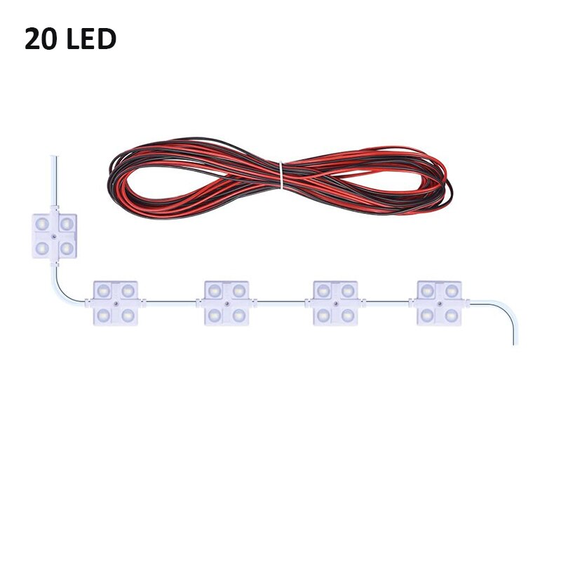 Led-modul SMD 5050 4 LED DC12V LED-Module Wasserdicht IP67 DIY Werbung Super Helle Brief Beleuchtung: 20 LEDs