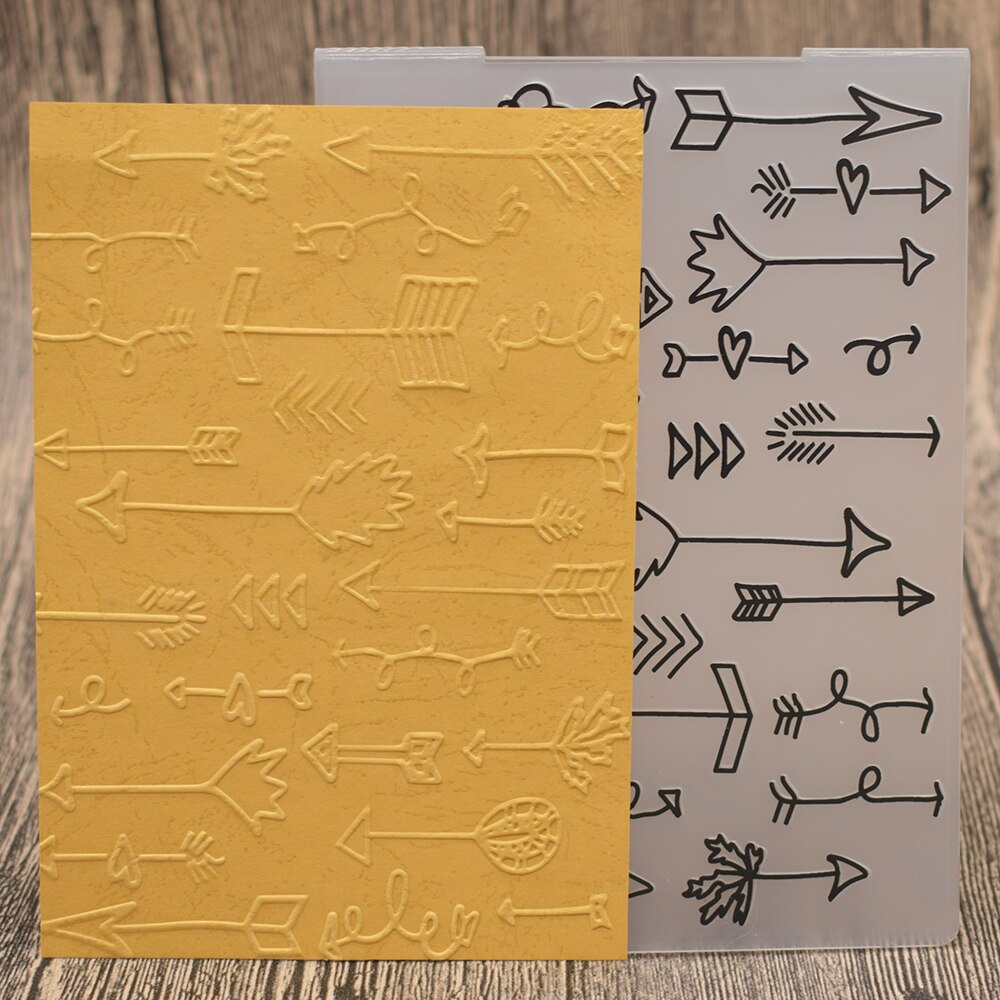 Love Arrow Plastic Embossing Folder Stencil Template For Scrapbooking Paper Greeting Card Photo Album Decoration