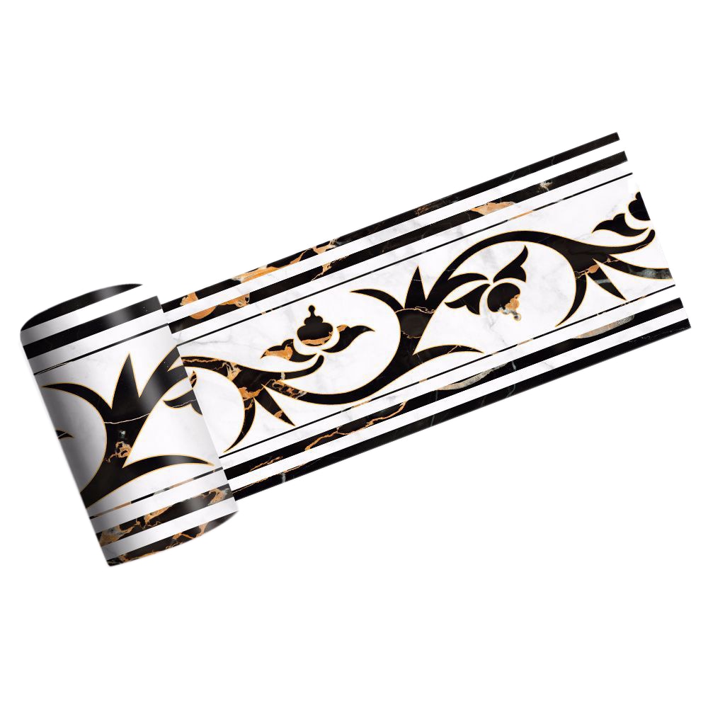 2M Self-Adhesive Side Line Tile Sticker Ancient Greek Pattern Bathroom Kitchen Restaurant Wall Stair Floor Border Wall Sticker H: Default Title