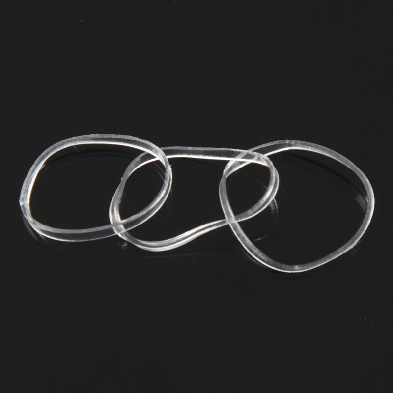 500x Haar Rubber Koord Rubber Band Transparant Wit 1Mm