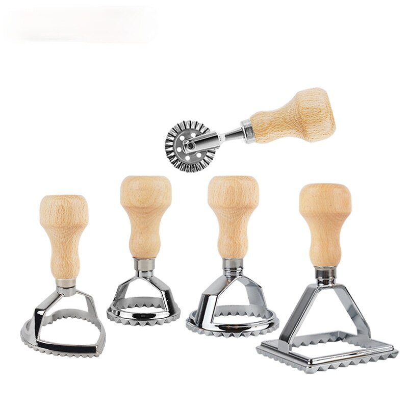 Italian Ravioli Cutter Set Pasta Press Kitchen Attachment Kit Maker Mold Tool Stamp Pastry Wheel