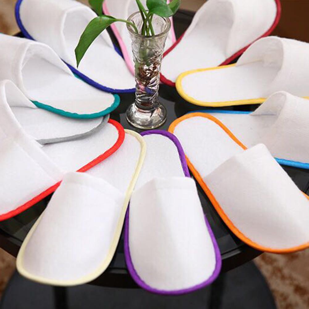 10 paar spa hotel gasten slippers open teen wegwerp slippers voor dames heren wit kleurrijk