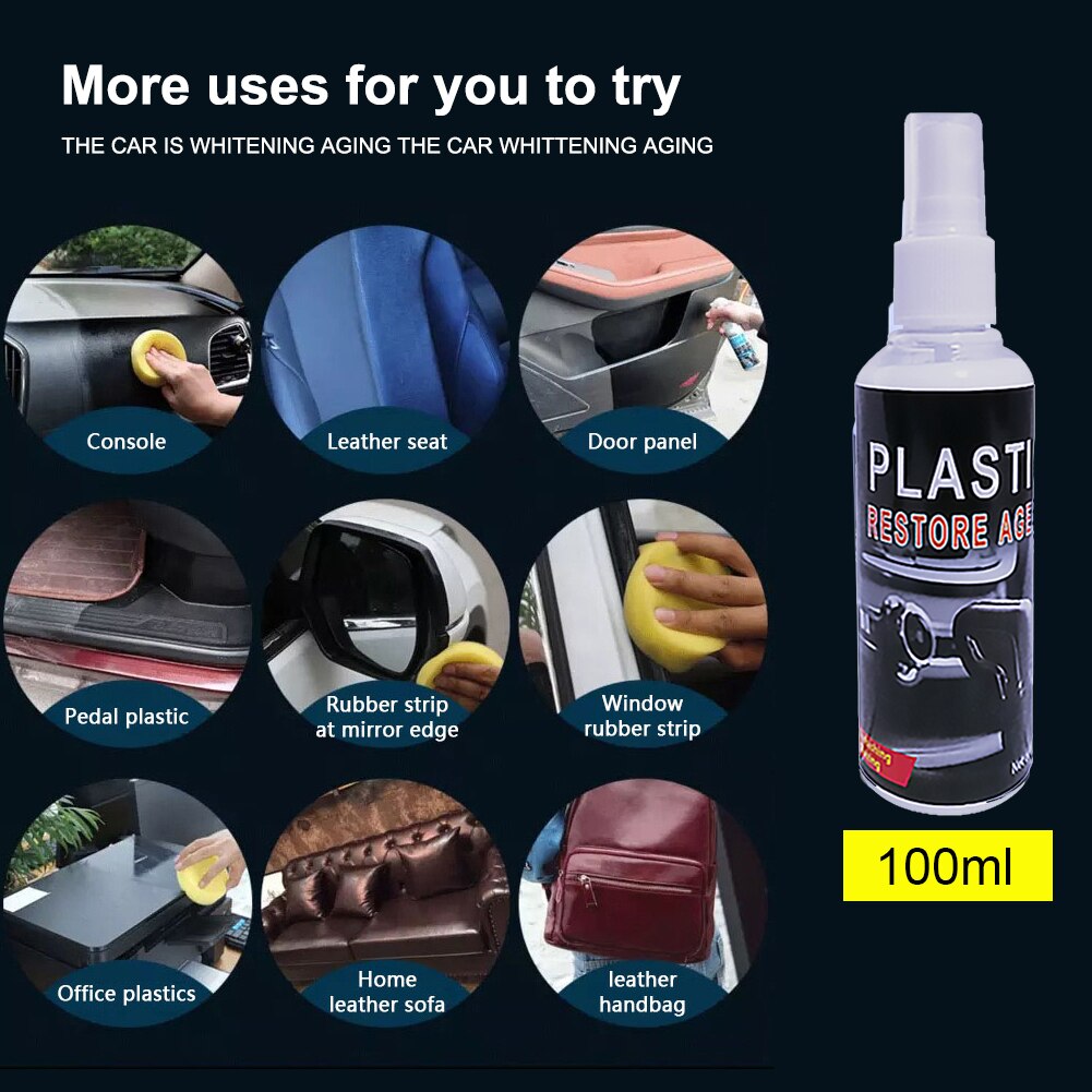 Plasltic Restoer Automotive Interior Plastic, Rubber, Leather Retreading Agent with Sponge