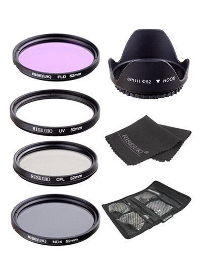 UV+CPL+FLD+ND4 Neutral Density Camera Filters Kit Optical Glass 52mm For Canon Nikon Sony Fuji DSLR&lens hood &