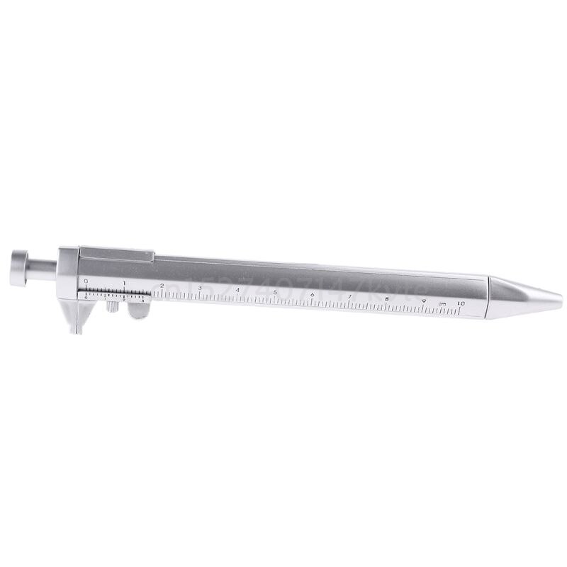 Bolígrafo Vernier de plástico regla multifunción 2 en 1 Gel bolígrafos reglas