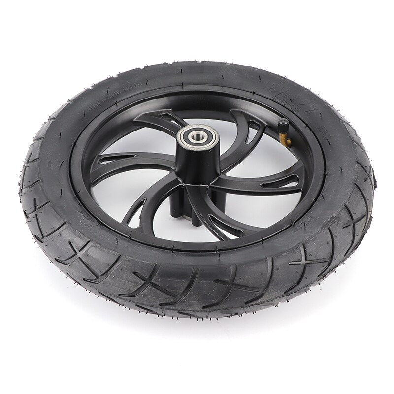 Juego de llanta de tubo interior para neumático de rueda, accesorios para motocicleta, 12 1/2X2 1/4, se adapta a scooters eléctricos, bicicletas plegables: Negro