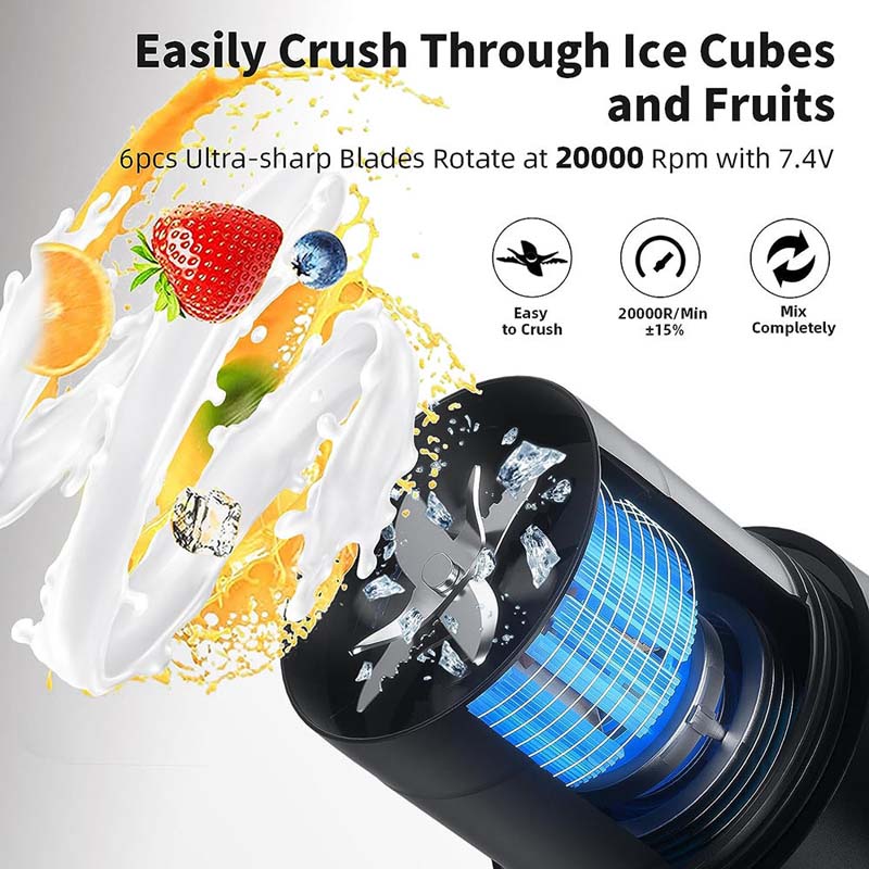 Multi-Functional Portable Mini Electric Blender Ice smoothie Crusher Waterproof USB Charging Fruit Juicer Personal use