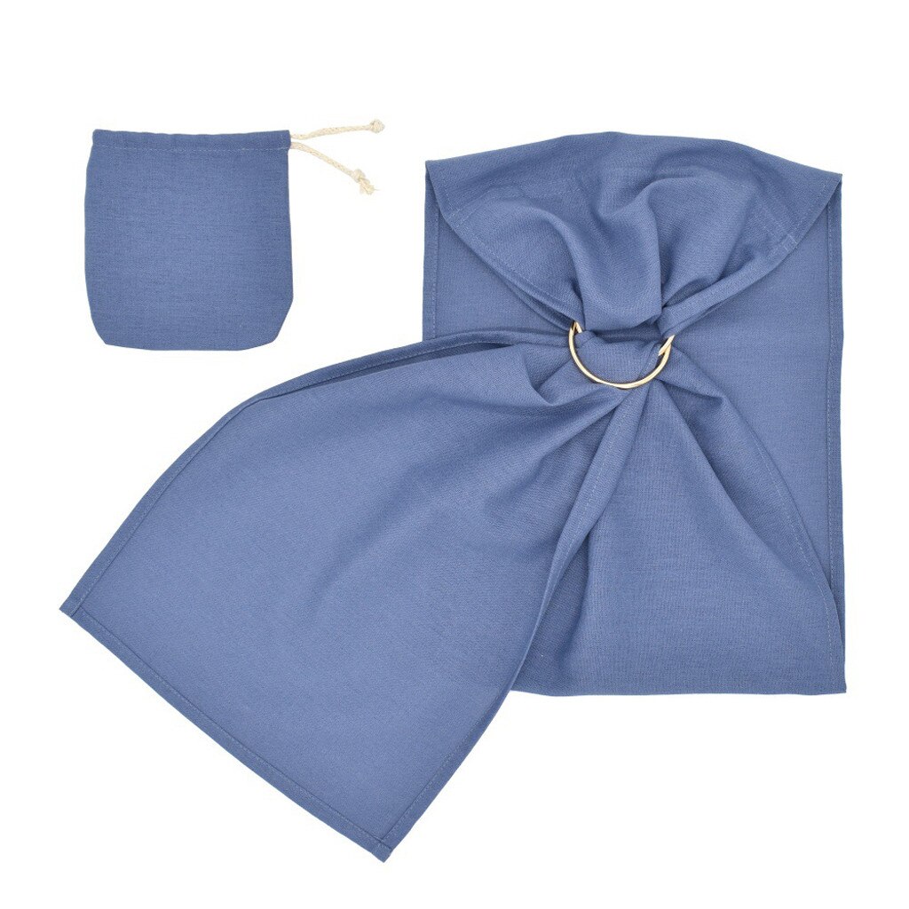 Toddler Baby Linen Solid Doll Carrier Doll Ring Sling Children's Toy Ring Sling: Blue