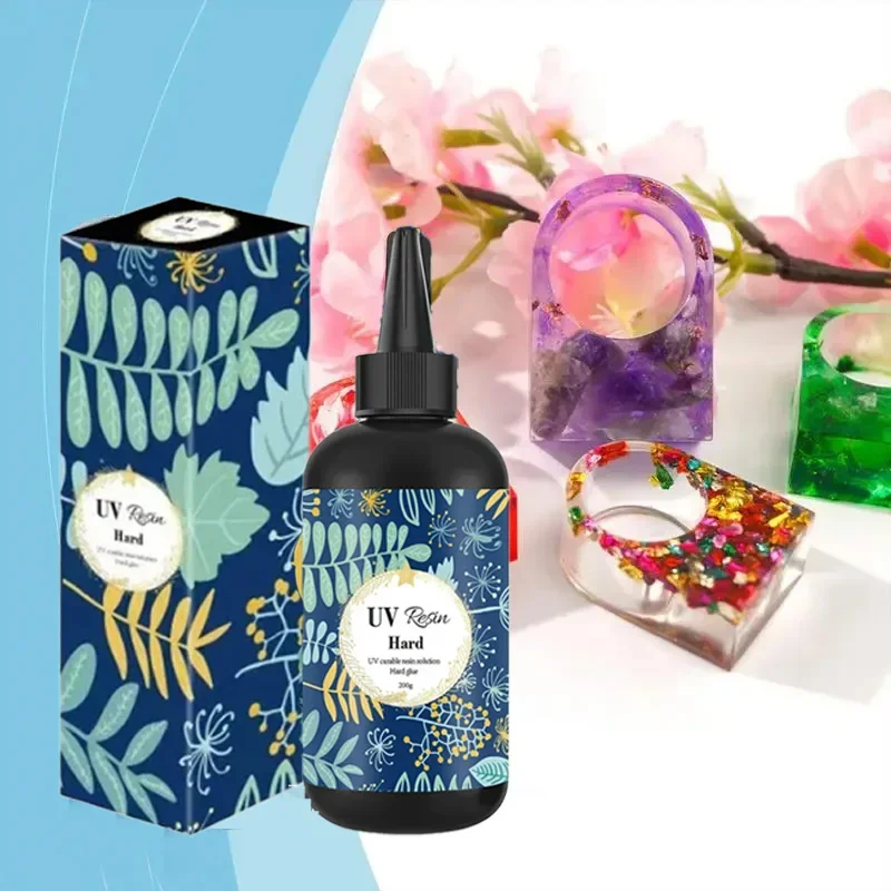 UV-hartsiliima 10-100g Väritön Läpinäkyvä Ultraviolettineste Askarteluun DIY Korujen Valmistukseen