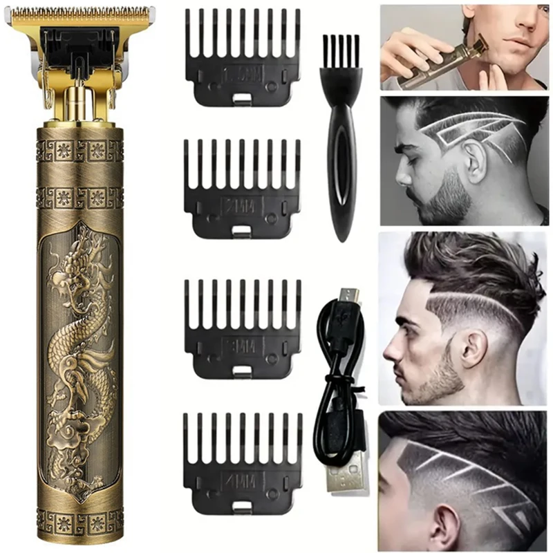 Elektrische tondeuse Professionele USB draadloze tondeuse Professionele baardtrimmer Kapselverzorgingsset Haarsnijmachine