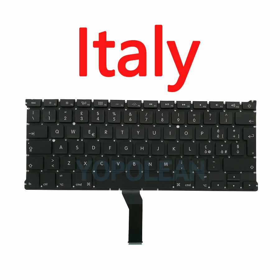 Klawiatura Zamienna US UK Rosyjski Hiszpański Francuski Niemiecki do Macbook Air 13" A1369 A1466: Pomarańczowy