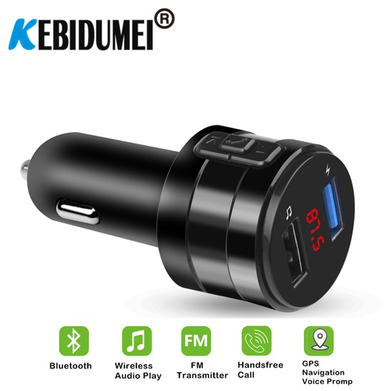 Bluetooth FM Transmitter Modulator 3.1A Dual USB AUX Car Charger MP3 Player Wireless Audio Receiver Handsfree Car Kit