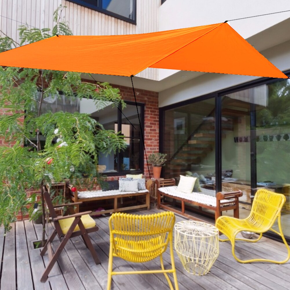 3 x 3m sun canopy awning tent tarpaulin outdoor camping rain fly anti-uv protection fabric beach shade parasol canopy