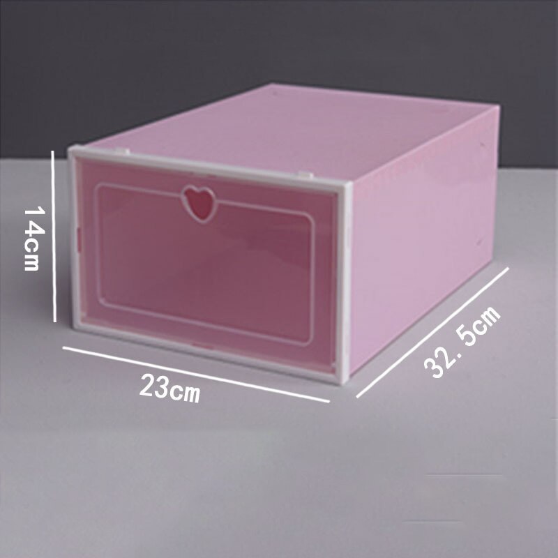 1PC Flip Shoes Box Thickened Transparent Drawer Case Plastic Shoe Boxes Stackable Box Shoe Organizer Shoebox Storage Shoe Rack
