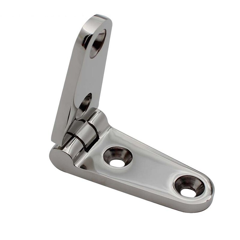 2Pcs Stainless Steel 316 Marine Boat Strap Hinges WIth 4 Holes Heavy Duty Mirror Polish Door Strap Hinge Accessories