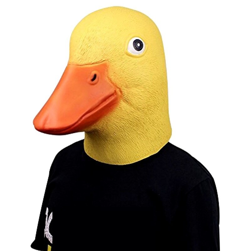 Yellow Duck Mask Quacker Latex Made Soft COS Cute Yellow Duck Headgear Halloween Party Cosplay Props Nice