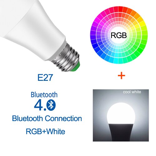 B22 Smart Led Lamp E27 RGBW 15W WiFi Lamp Bluetooth 4.0 Smart Lamp RGB + Wit Kleur Veranderen Dimbare AC85-265V Hotel Keuken Lamp