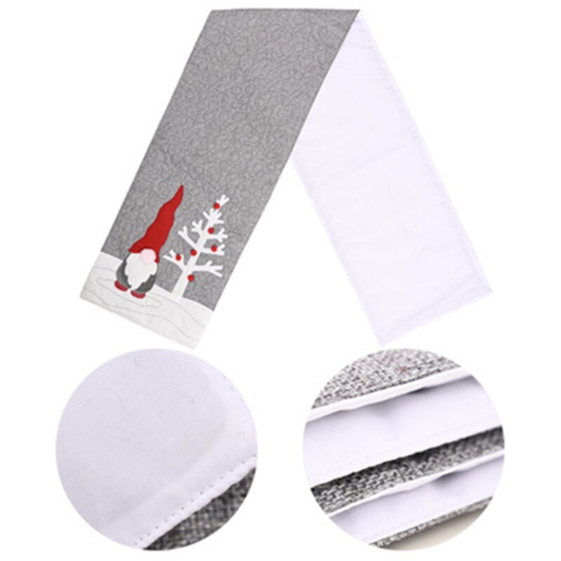 Kerst Decoratie Luxe Tafelloper Amerikaanse Placemats Grey Camino De Mesa Party Home Dining Wedding Tafel Decor Tafelkleed