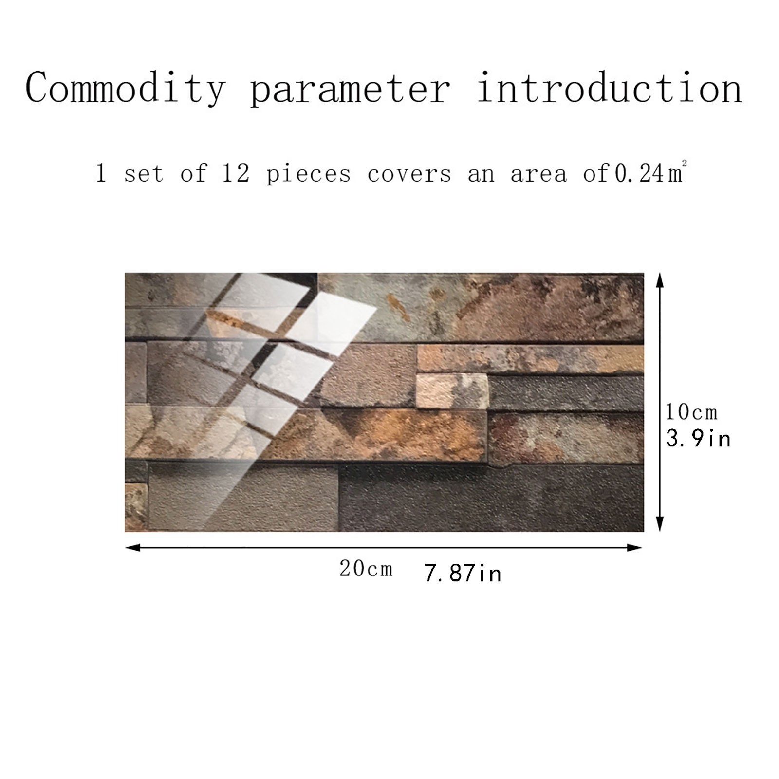 Marble Tile Stickers 12PCS 10x20cm DIY Self-Adhesive Wall Stickers Decor Bathroom Desk Wardrobe Waterproof PVC Wall Decals: B 12pcs