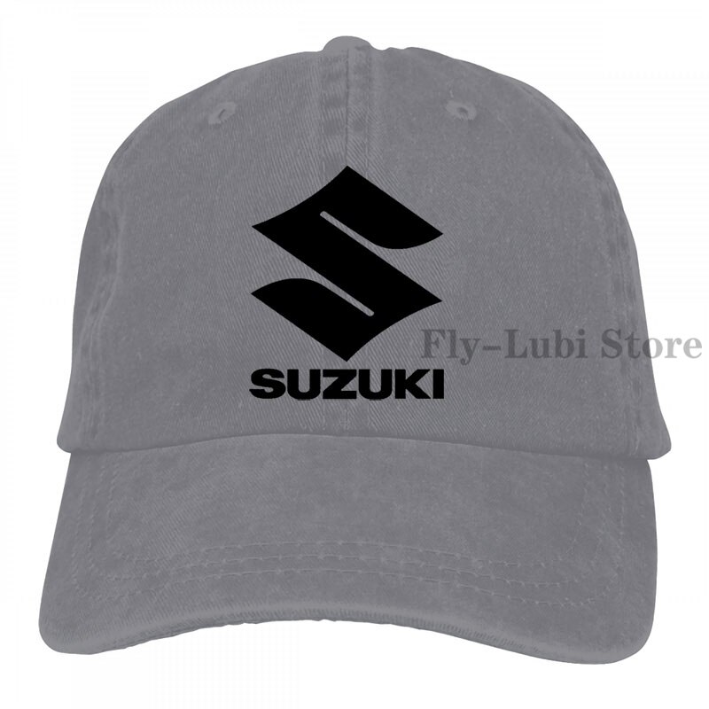 Suzuki Baseball cap men women Trucker Hats adjustable cap: 2-Gray