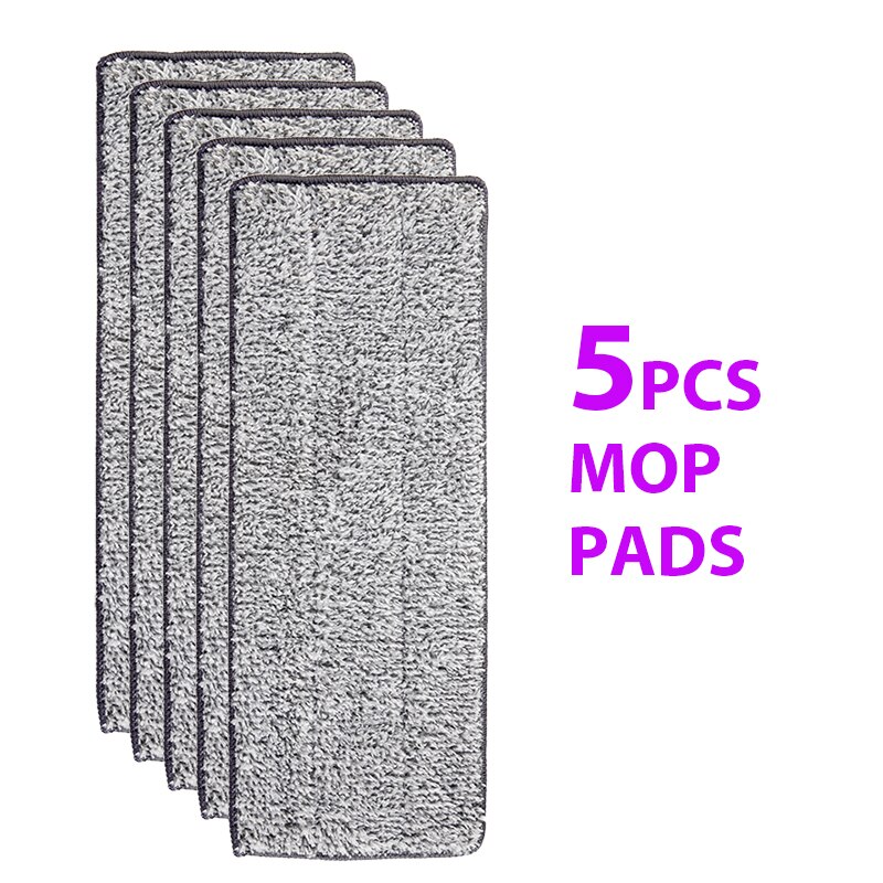 Nettoyage de sol vadrouille main libre essoreuse vadrouille auto-humide et système de nettoyage nettoyage à sec microfibre vadrouille pour plancher de lavage: 5pads