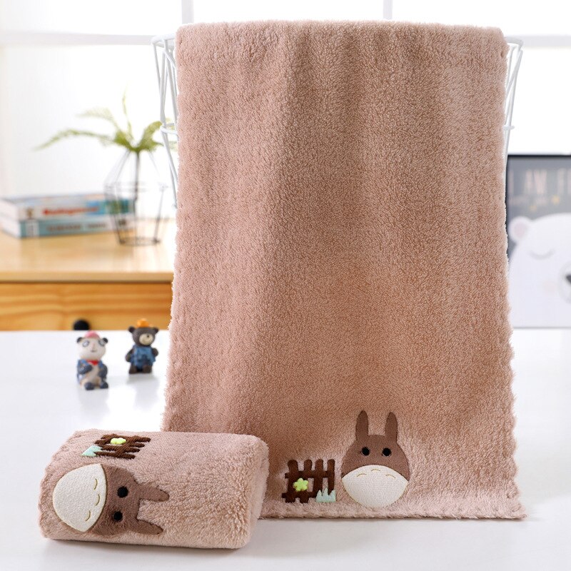 Toalla pequeña de terciopelo Coral para niños, paño suave absorbente de agua, 25x50cm, de lavado de cara, cuidado de limpieza de baño de microfibra: Coffee