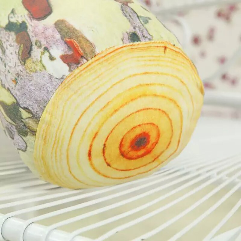 1pcs Soft Log cushion Gentle touch Tree Trunk Stuffed Doll Long Wood Log Bed Sleep grain stump Nap Pillow Kids