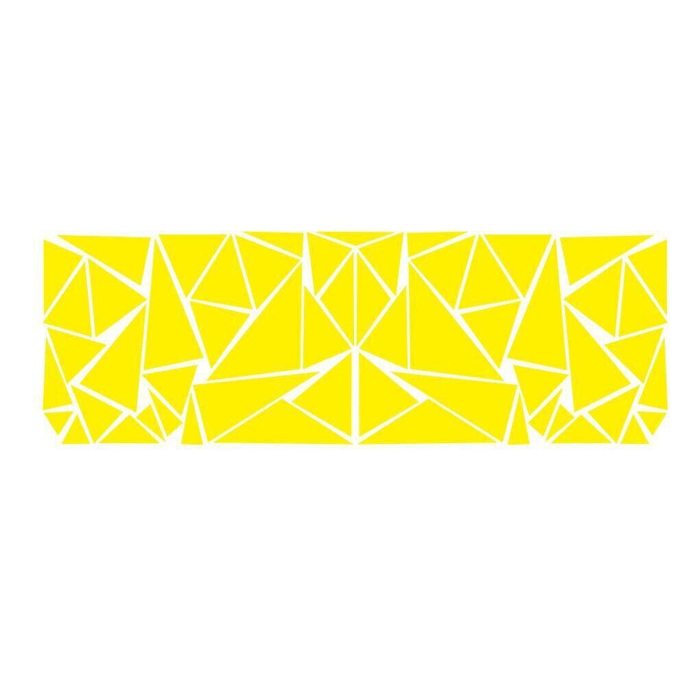 200x60cm Auto Aufkleber matt Schwarze Dreiecke Auto Seite Aufkleber Tarnung Auto-Styling Vinyl Aufkleber Dekor für Auto Dekoration: Gelb