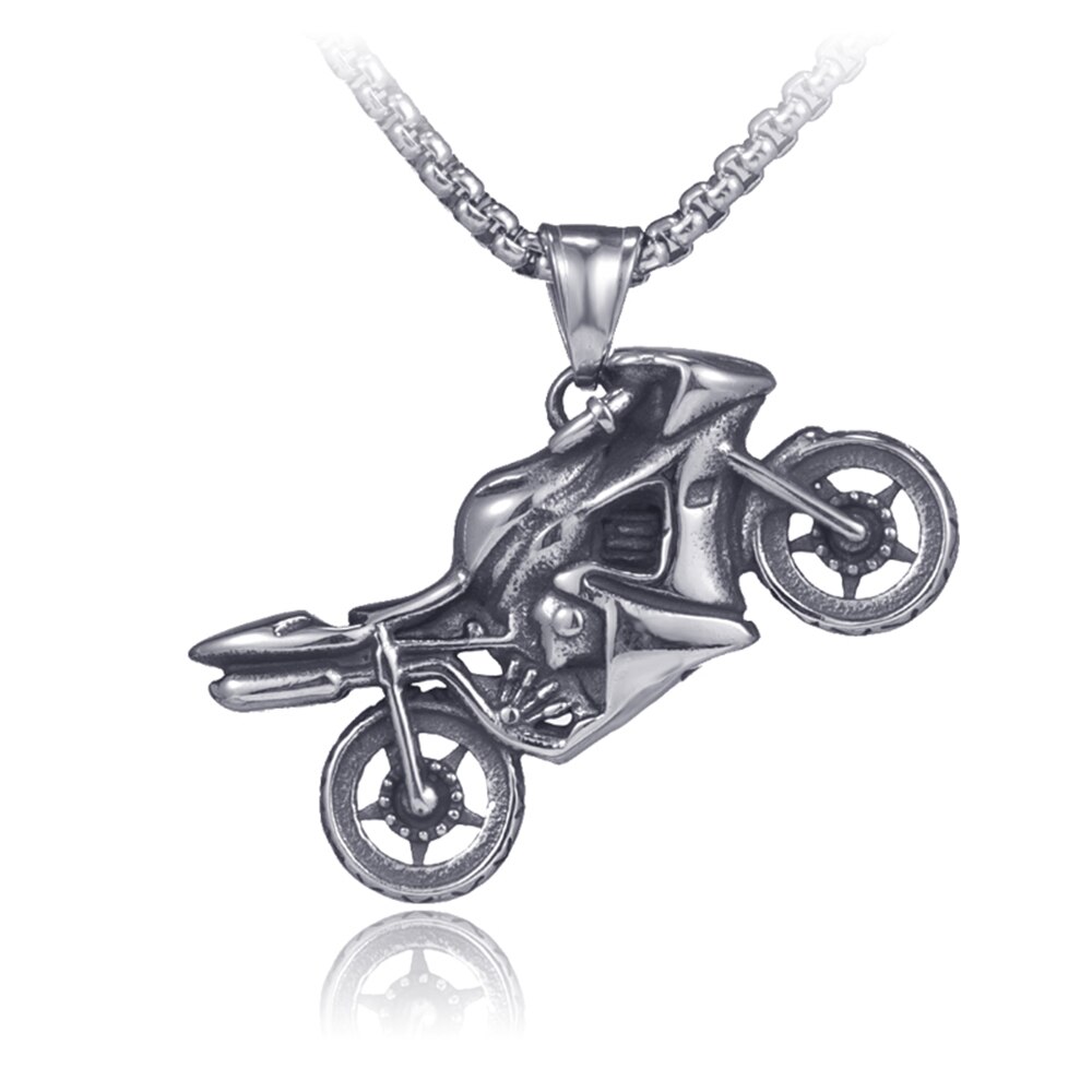 Vintage Mannen Hip Hop Sieraden Punk Rvs Motorfiets Hanger Ketting Mannelijke Bijoux Lange Box Ketting: 00078 Chain 60cm