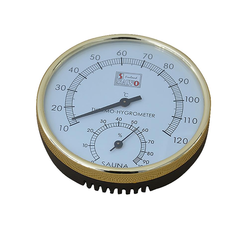 Sauna Thermometer Metal Dial Hygrometer Humidity Temperature Measurement Meter Indoor Room Accessory