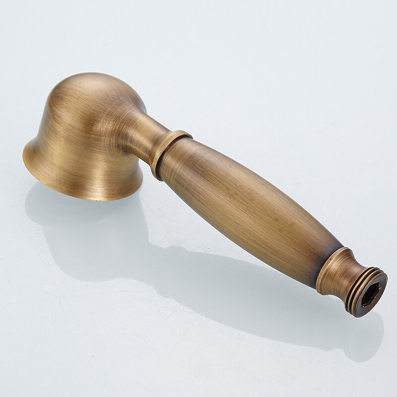 Solid Copper Antique Brass Handheld Shower Telephone Style Bronze Bathroom Hand Shower Head Spray Water Saving With 1.5m Hose