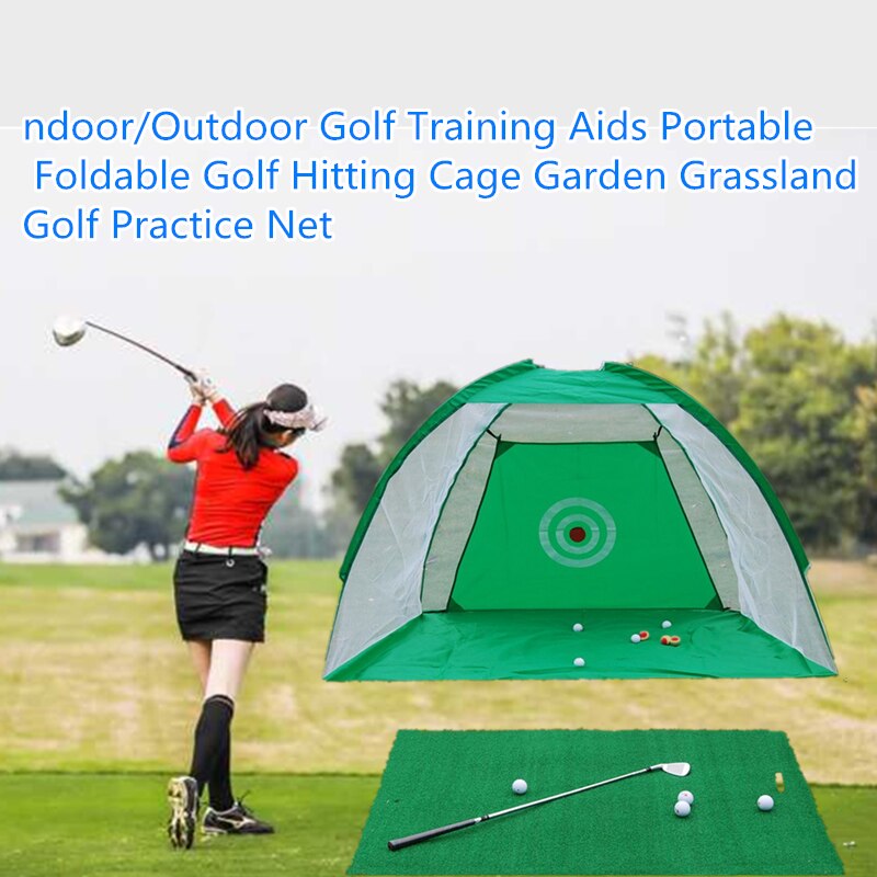 Indoor/Outdoor Golf Training Aids Draagbare Opvouwbare Golf Raken Kooi Tuin Grasland Golf Praktijk Netto