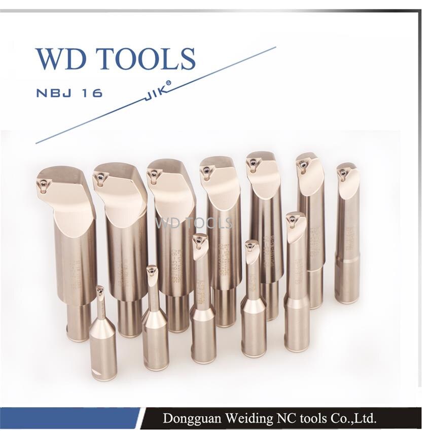 Barre d'alésage pour tête d'alésage pour NBJ, 2 pièces et outils pour machines, barre d'alésage de précision SBJ1606-24 CNC