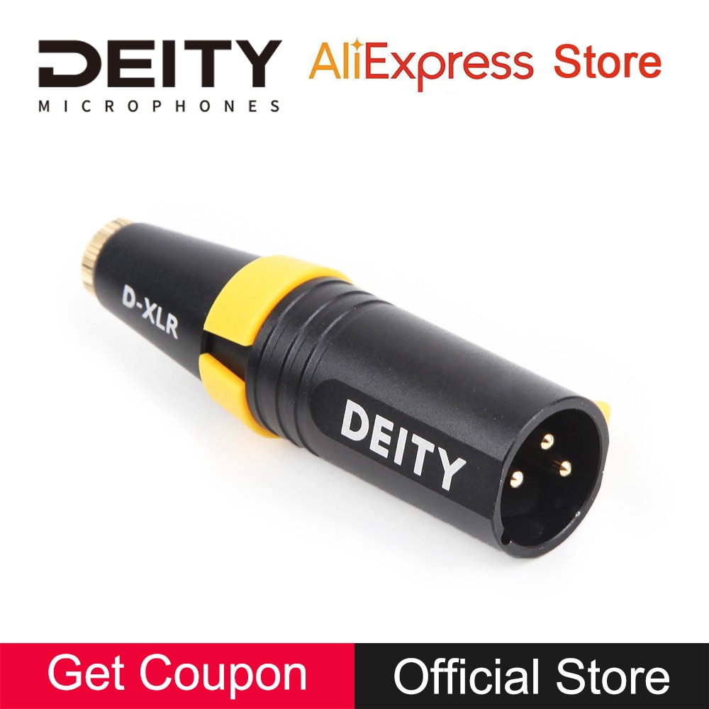Deity D-XLR Adapter Cable for V.Lav V-mic D3 Pro Location Kit Convert 3.5mm TRS Microphone to 3 Pin XLR Output Mic Accessories