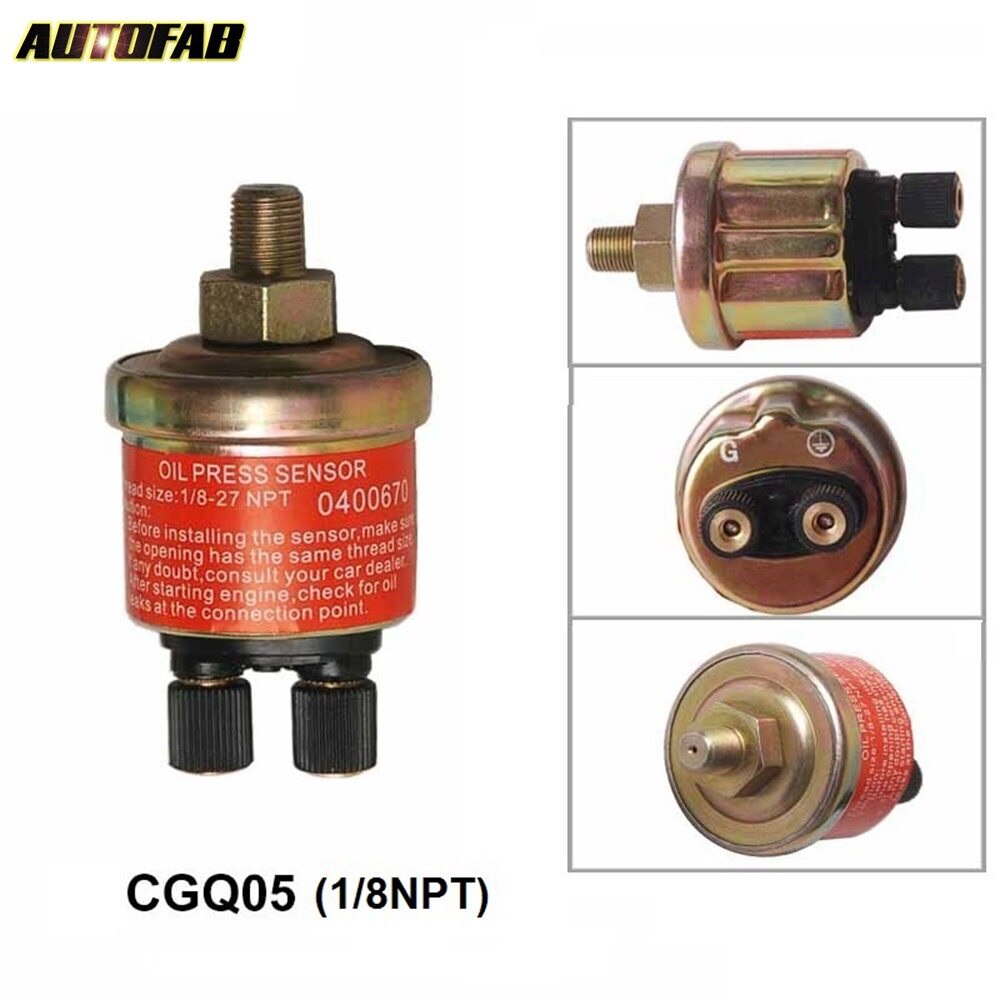 Engine Oil Pressure Sensor Gauge Sender Switch Sending Unit 1/8 NPT Car Pressure Sensors AF-CGQ05