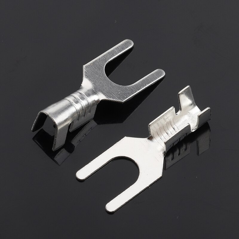 100Pcs DJ4413-4.2B Crimpterminals Koude Naakt Terminal Vork Y-Type Terminals Kabel Draad Connector