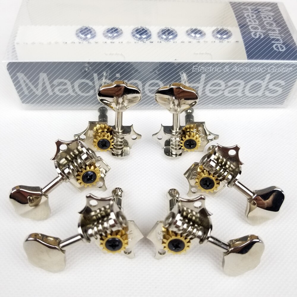 Grover V97 Vintage Guitar Machine Heads Tuners Nickel Silver Tuning Pegs