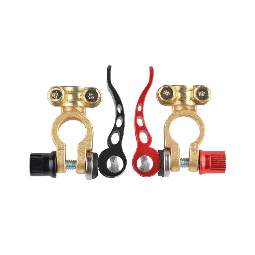 1Pair Quick Disconnect Car Battery Terminal Brass Cable Post Terminal Quick Release Shut-Off Connectors