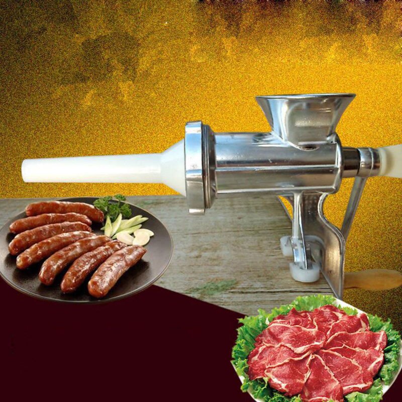 Molinillo de carne Manual y embutidor de salchichas picadora de carne máquina de Pasta manivela AUG889
