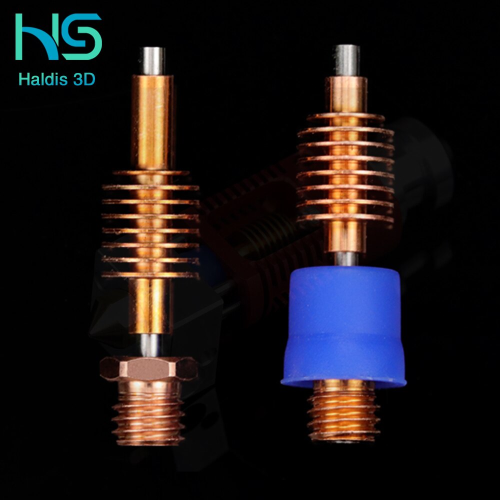 Haldis 3D Red Lizard Aluminum and Copper End V1 Universal Standard Flow High Flow Pipe 3D Printer Accessories