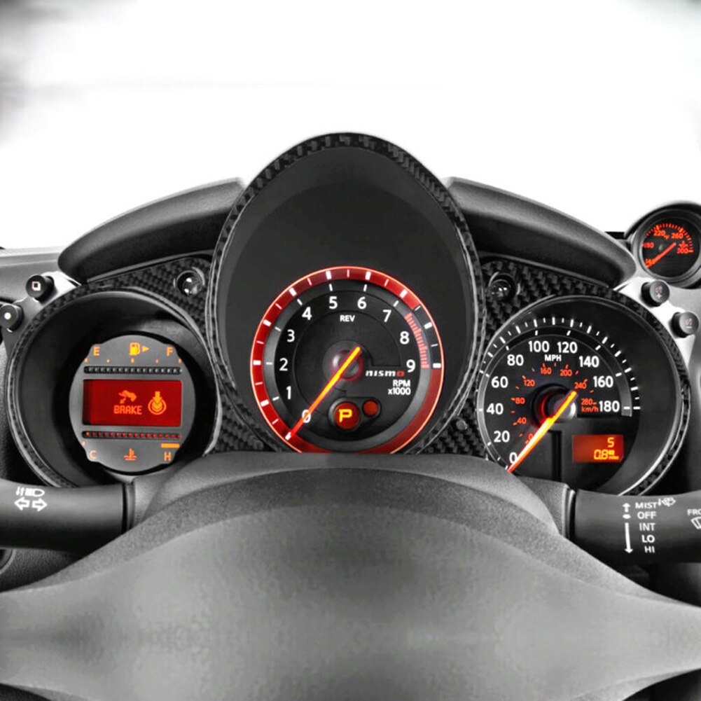 Garniture de panneau de tableau de bord intérieur en Fiber de carbone pour Nissan 370Z -20 et de