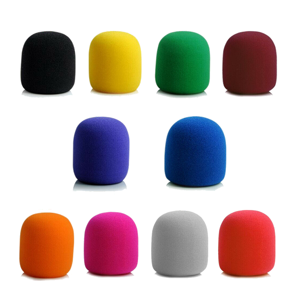 Simple Microphone Foam Mic Sponge Cover Studio Windscreen Protective Grill Shield Music Speaker Cover Microphone Accessories: Red