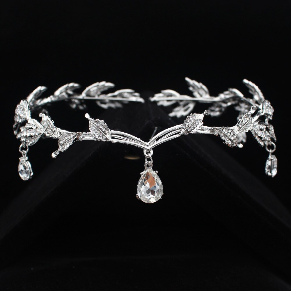 Strass or Rose mariage mariée front tête chaîne coiffure cristal pendentif mariée diadème couronne cheveux bijoux accessoire