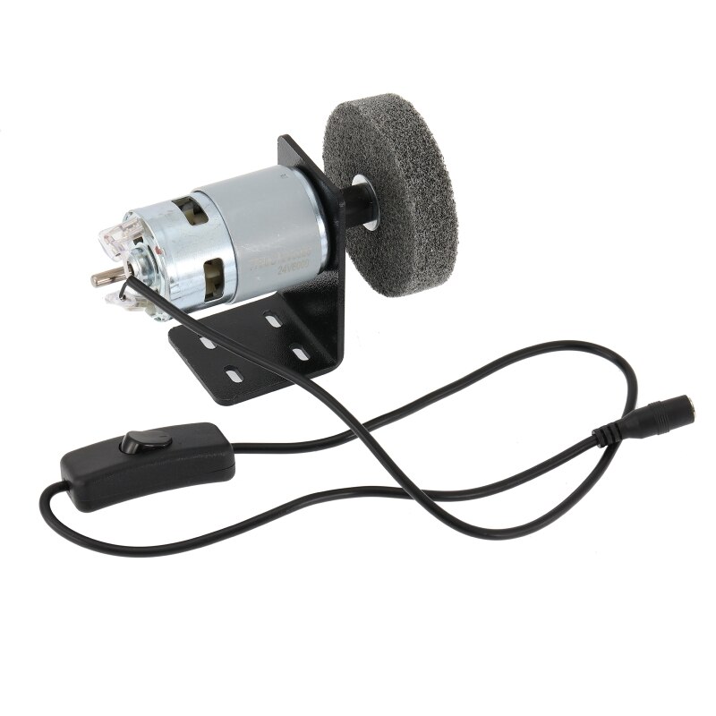 Mini Electric Polisher Machine 7 Speed Adjustable Metal Wood Grinder DIY Micro Knife Edges Sharpener Cutter 2 Wheels